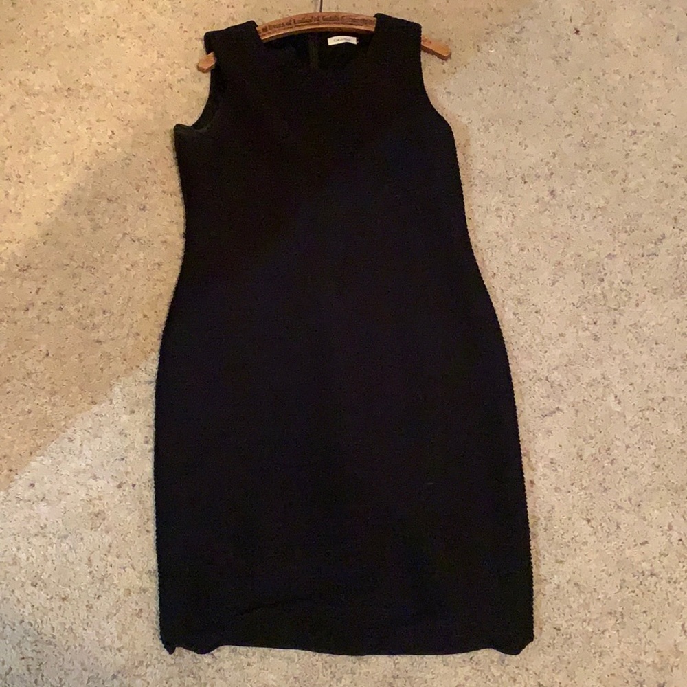 Black fitted ribbed Calvin Kline dress